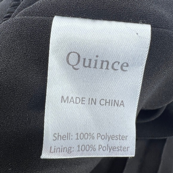 Quince Black Chiffon Pleated Midi Skirt XL - Picture 9 of 9